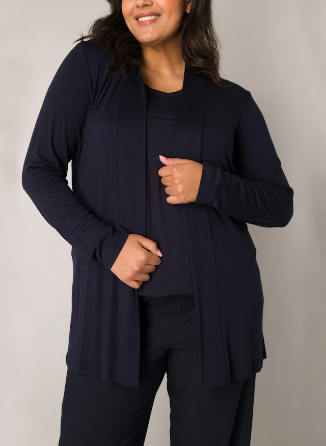 Base Level Curvy Strickjacke »Ayla« offen, ohne Verschluss