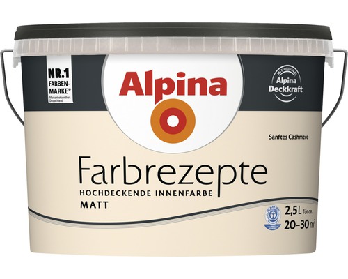 Alpina muurverf kleur recepten Zachte Kasjmier 2,5 l