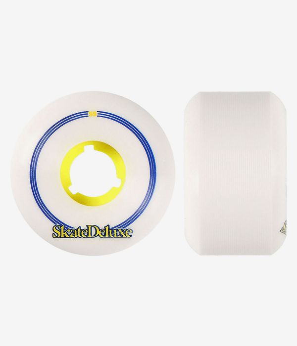 skatedeluxe Retro Conical Rollen (white yellow) 55mm 100A 4er Pack