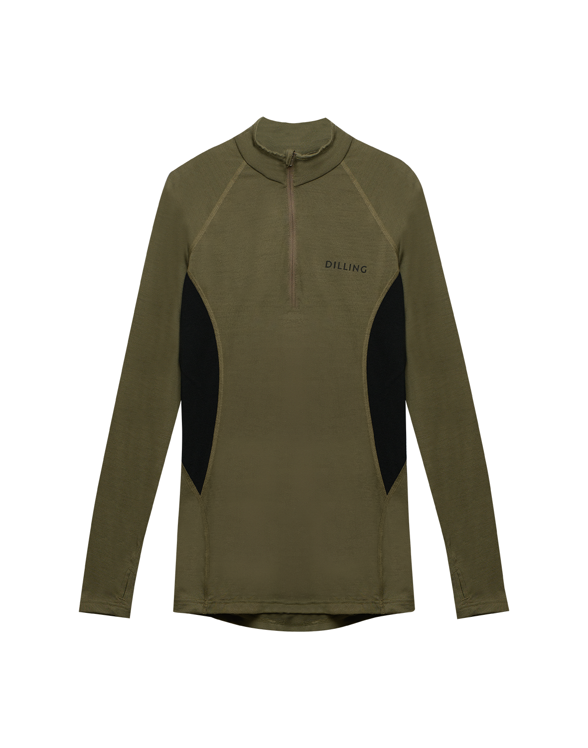 Shirt met halve rits van merinowol voor dames - Gratis