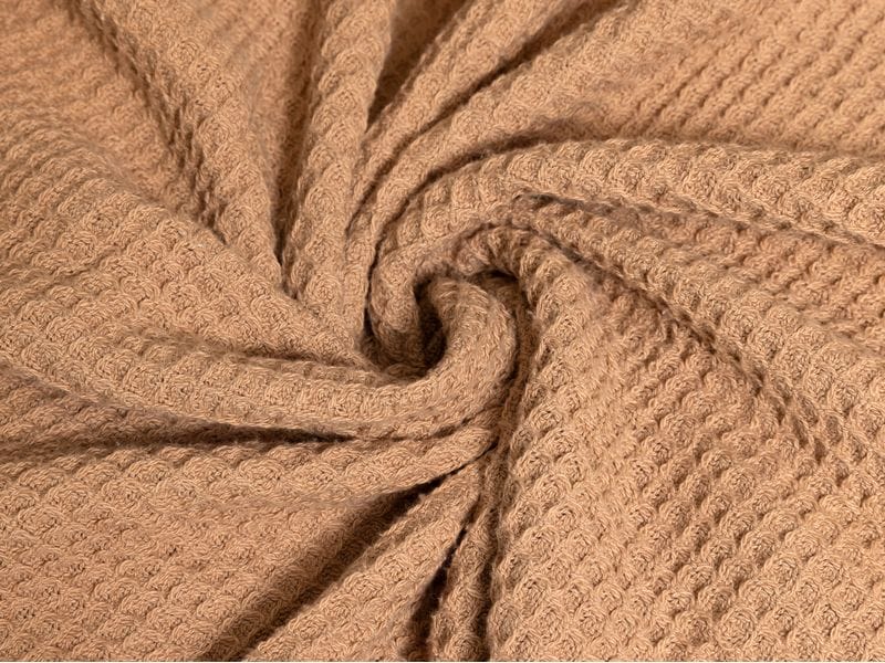 COCON Decke Waffeltuch 150 x 200 cm, Taupe Komfortable und luftdurchlässige Decke aus Baumwolle