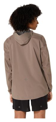 Veste imperméable Asics Fujitrail Elite Beige Femme