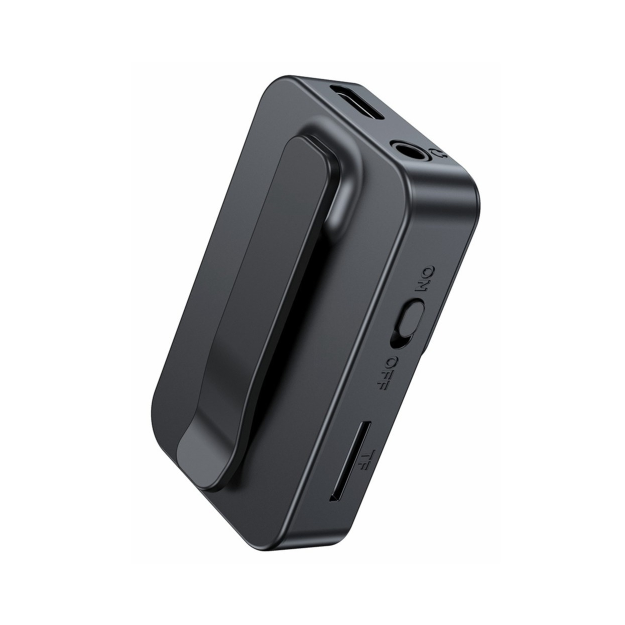 4in1 MP3-Player Bluetooth 5.0 Audio Transmitter / Receiver 3.5 mm Klinkeadapter / Kamera Fernauslöser mit Micro SD Kartenslot - Schwarz