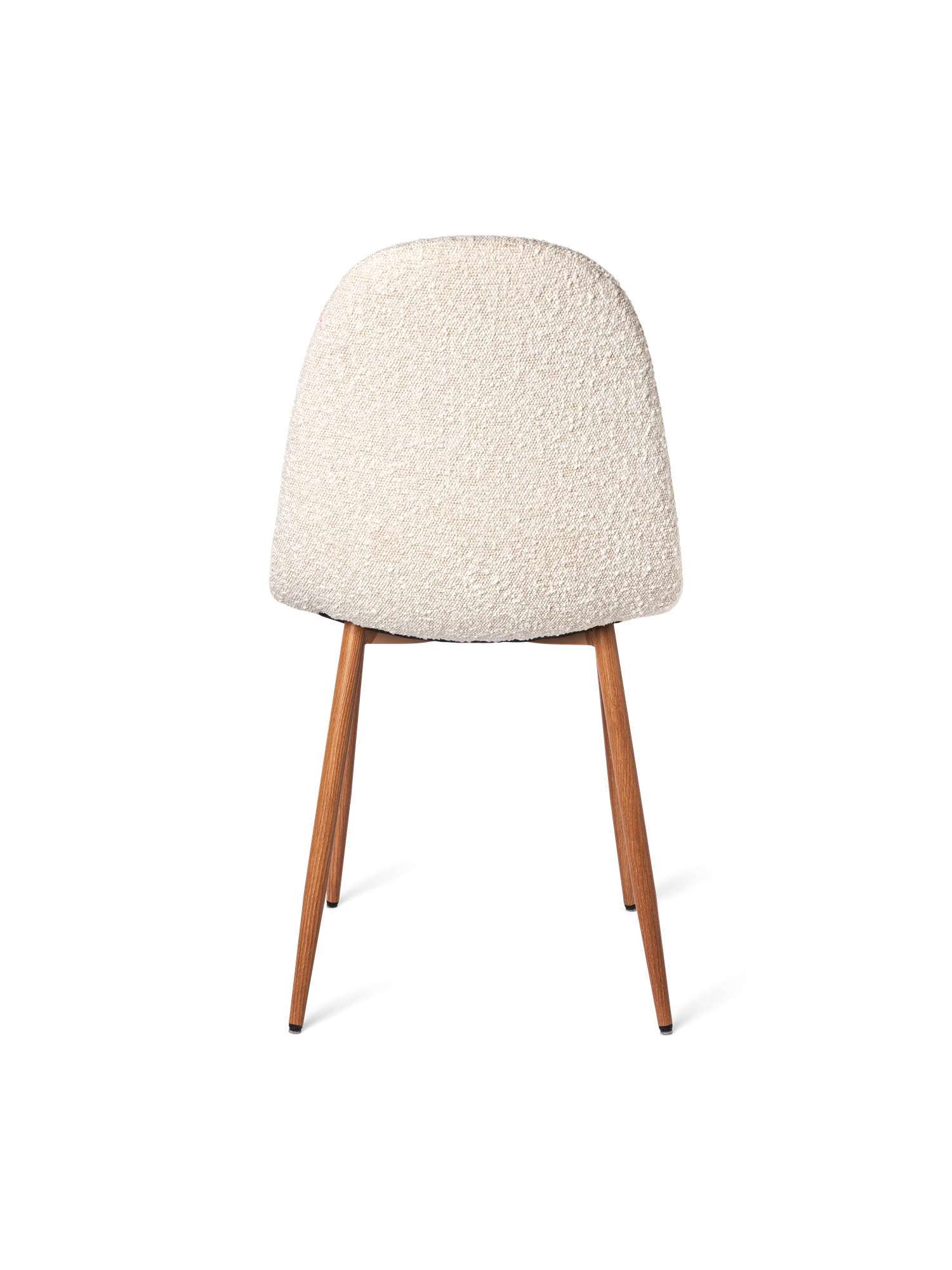 Stol i boucléstof | Polyester/stål/polyurethan. 40,5 x 44,5 x 89/48,5 cm. | Off White