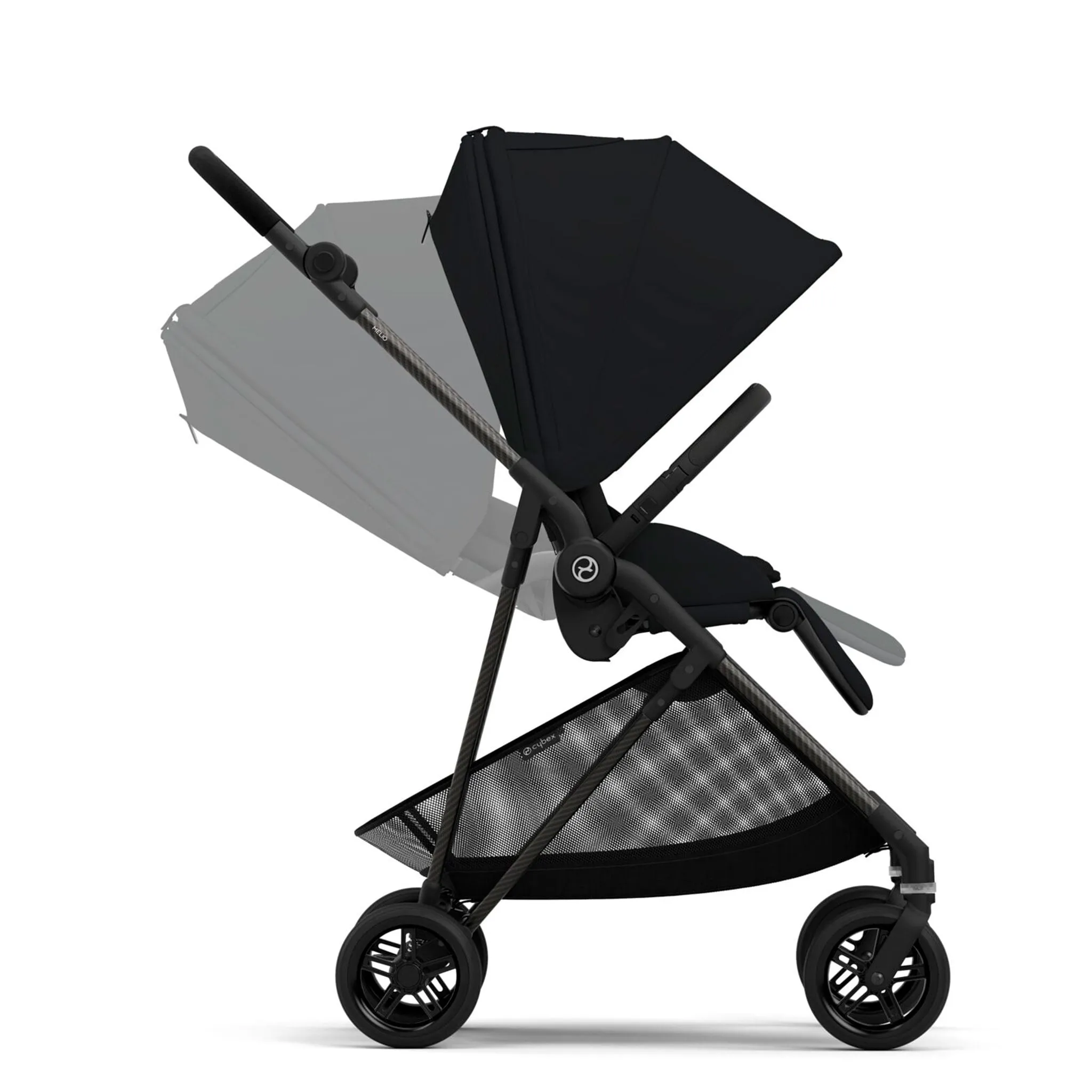 Cybex Poussette ultra légère Melio Carbon 3 - Noir lune