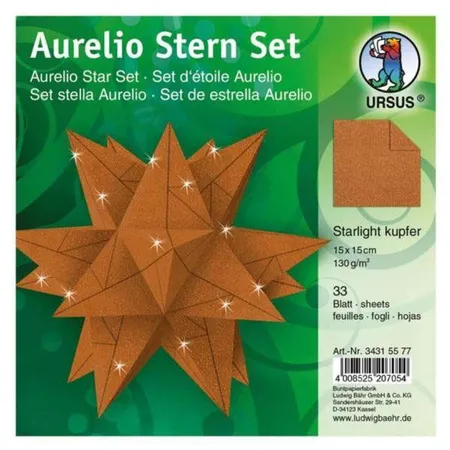 URSUS Aurelio Stern Starlight kupfer, 15 x 15 cm