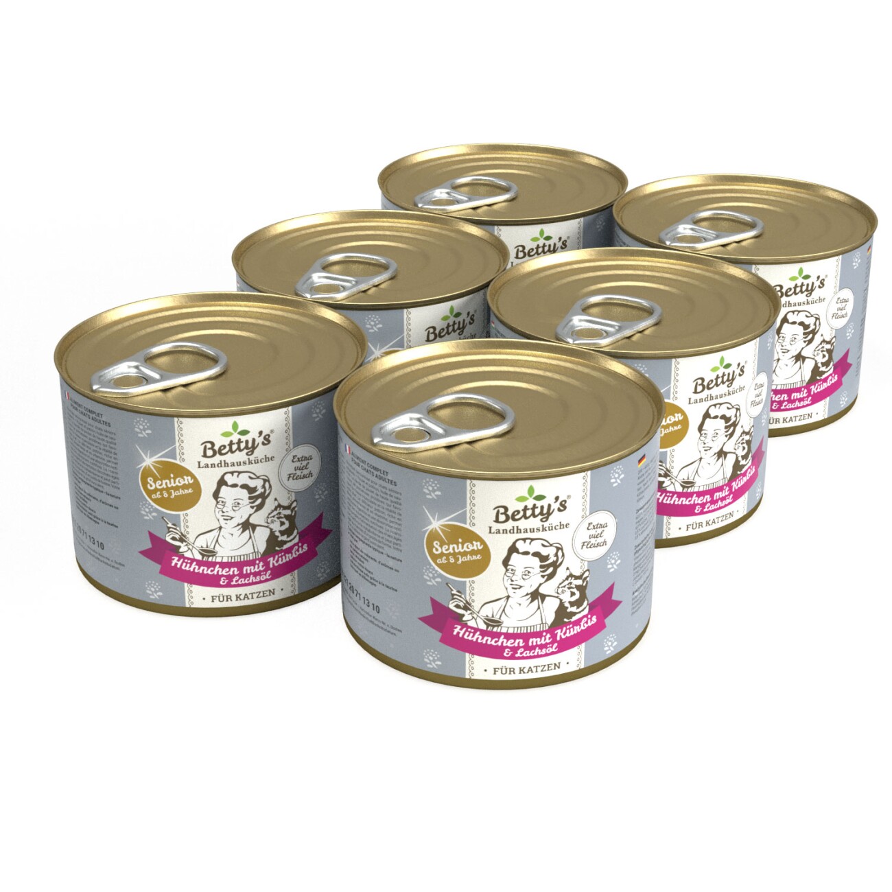 Betty's Landhausküche SENIOR Hühnchen mit Kürbis & Lachsöl 6x200 g