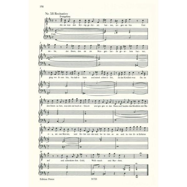 Edition Peters Bach Weihnachts-Oratorium