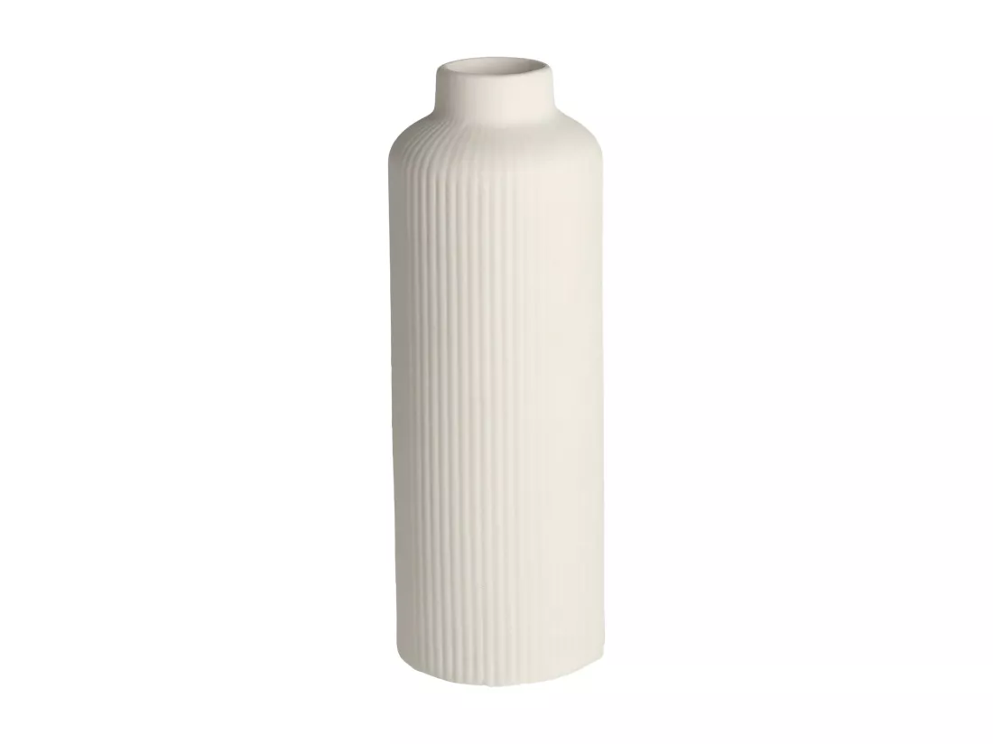 Vase Dahli blanc moyen 22.7 x 8