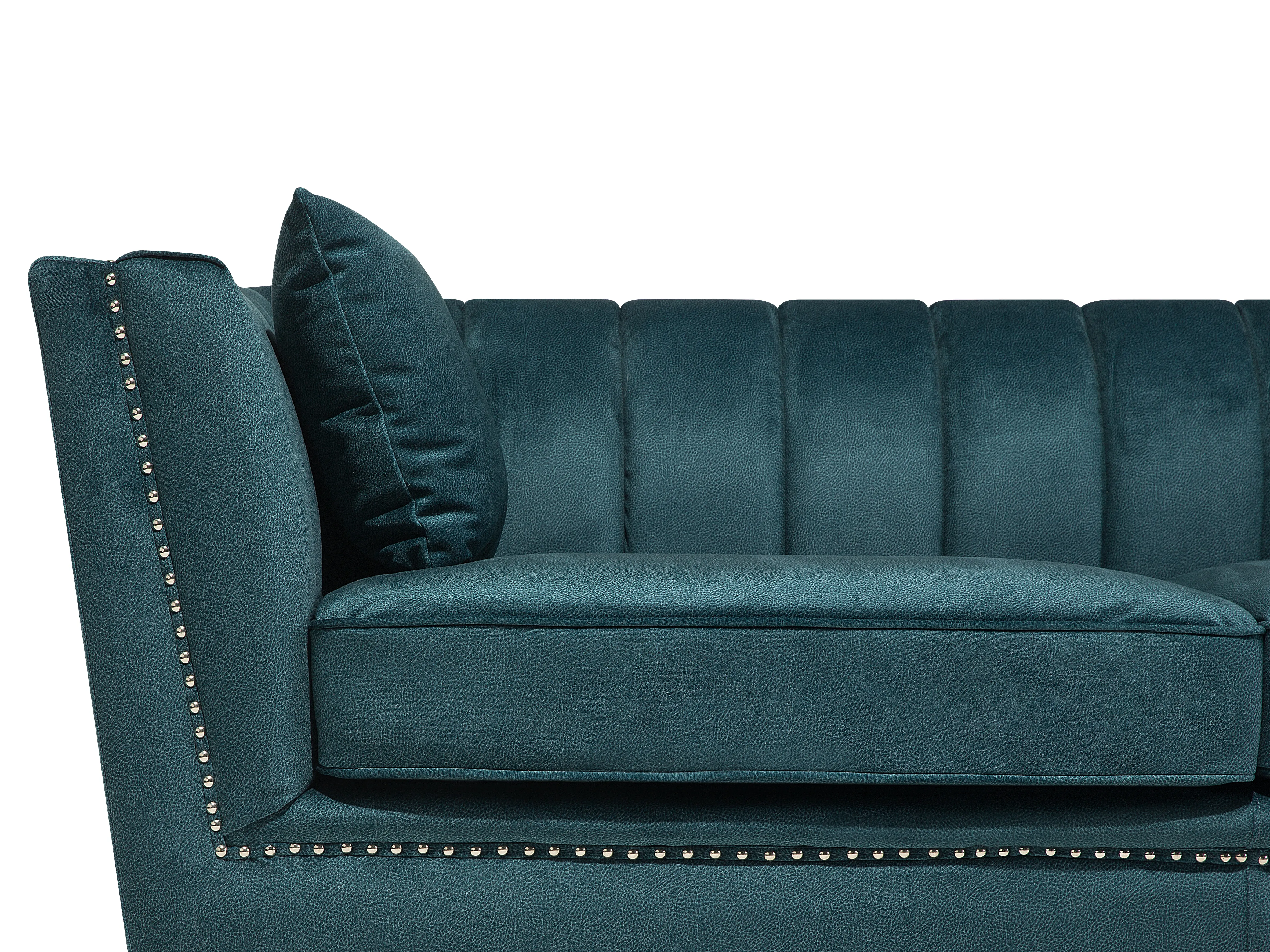 Bank 2-zits GAULA Fluweel Groenblauw