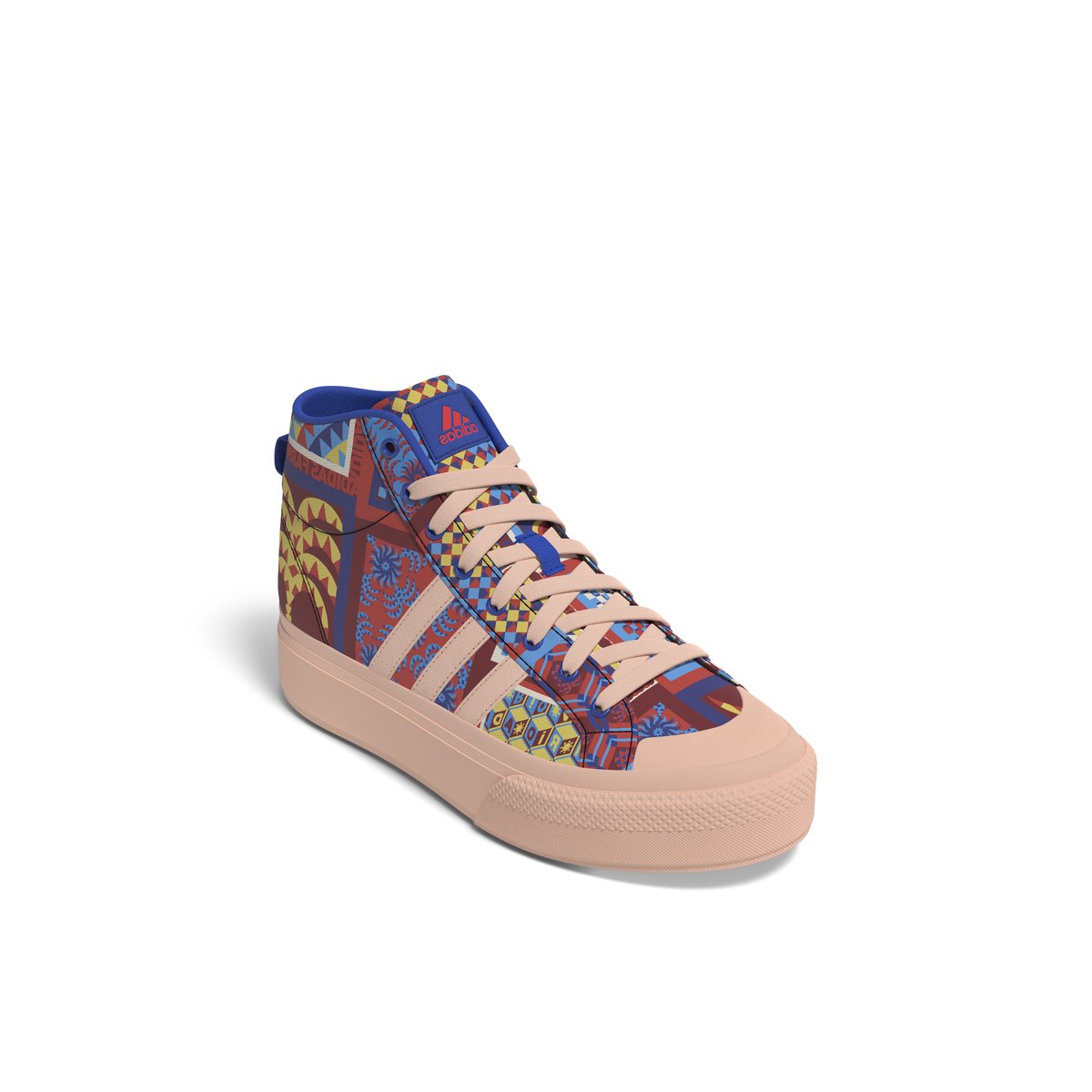 ADIDAS-Bravadmid-tg-Baskets montantes - Talon plat - Multicouleur