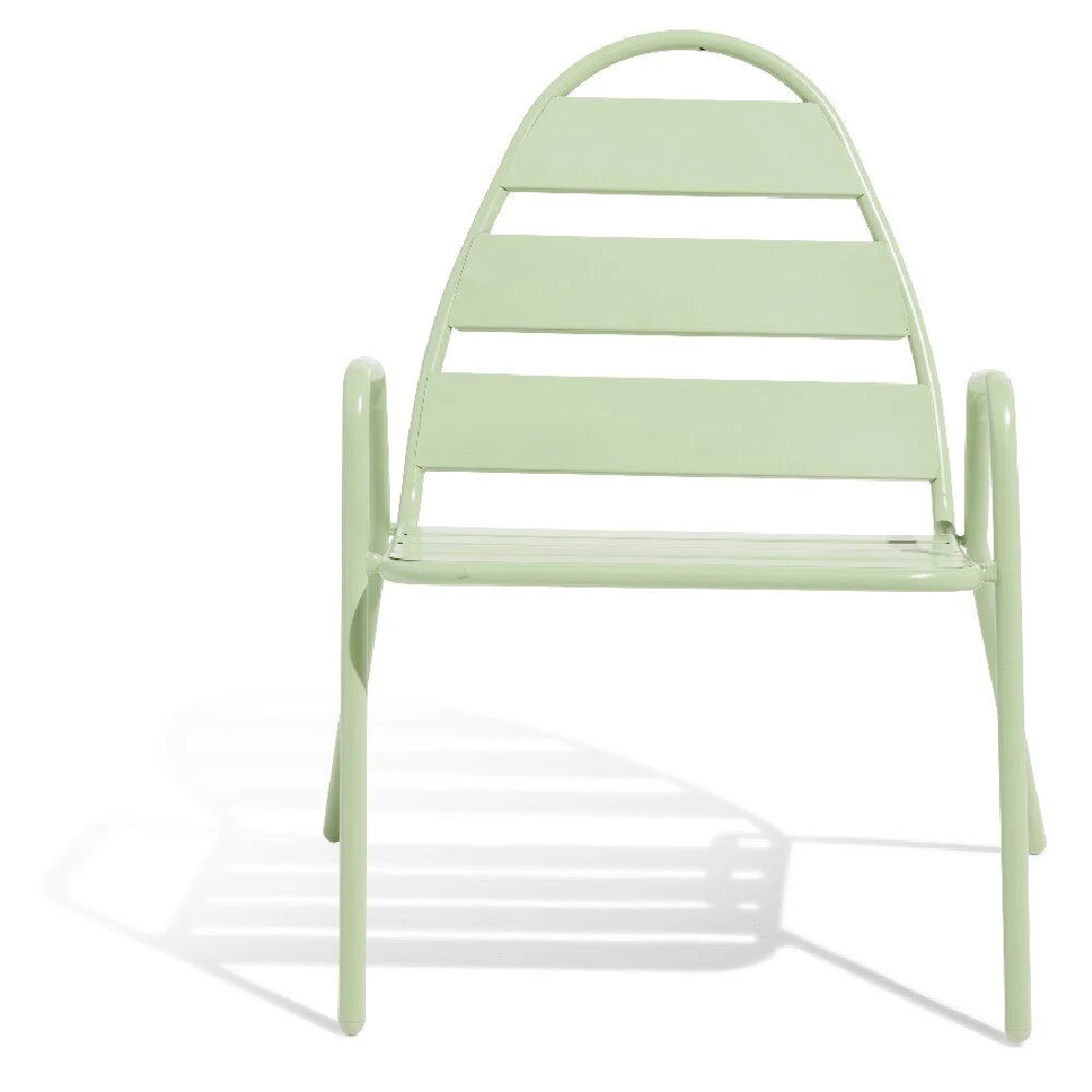 Fauteuil d'extérieur Fun acier vert sauge