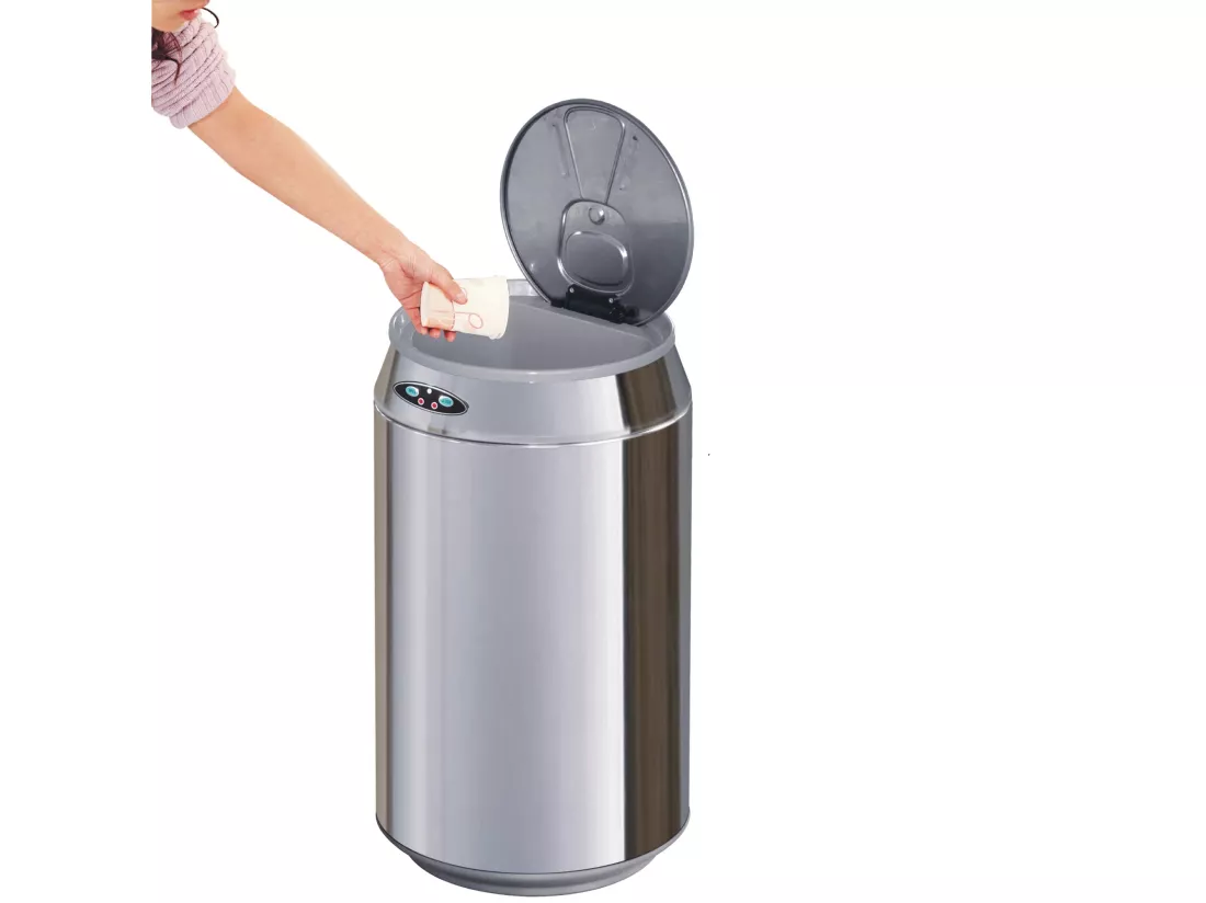 Poubelle de cuisine automatique CAN Argent Acier inoxydable 30 L