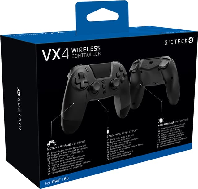 Gioteck VX-4 PlayStation 4 trådløs kontroller (sort)
