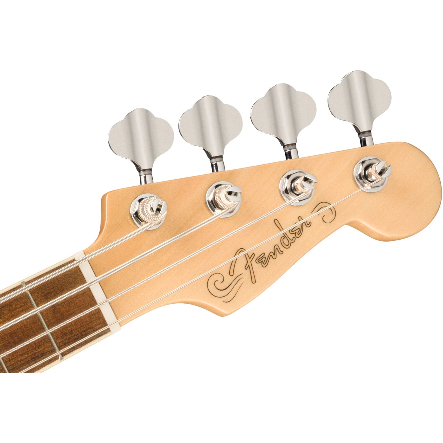 Fender Fullerton Precision Bass Uke WN Tortoiseshell Pickguard 3-Color Sunburst elektrisch-akoestische bas ukelele