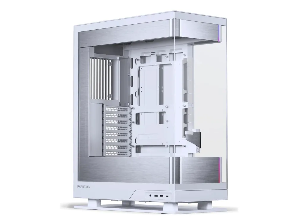 Phanteks Evolv Series X2 - Mid tower - udvidet ATX - sidepanel med vindue (hærdet glas) - ingen strømforsyning (ATX) - sølvhvid - USB/Lyd