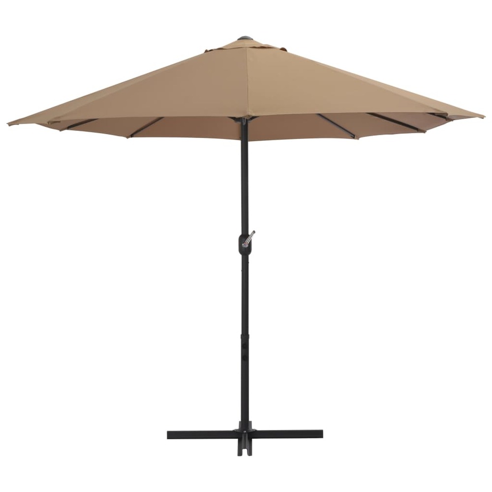Parasol d'e x térieur et poteau en aluminium 460 x 270 cm taupe