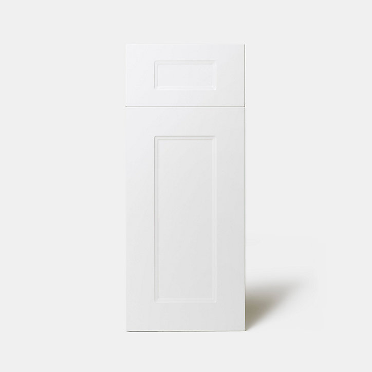 Façade de cuisine 1 porte et 1 tiroir Artemisia blanc mat l. 30 cm x H. 72 cm GoodHome