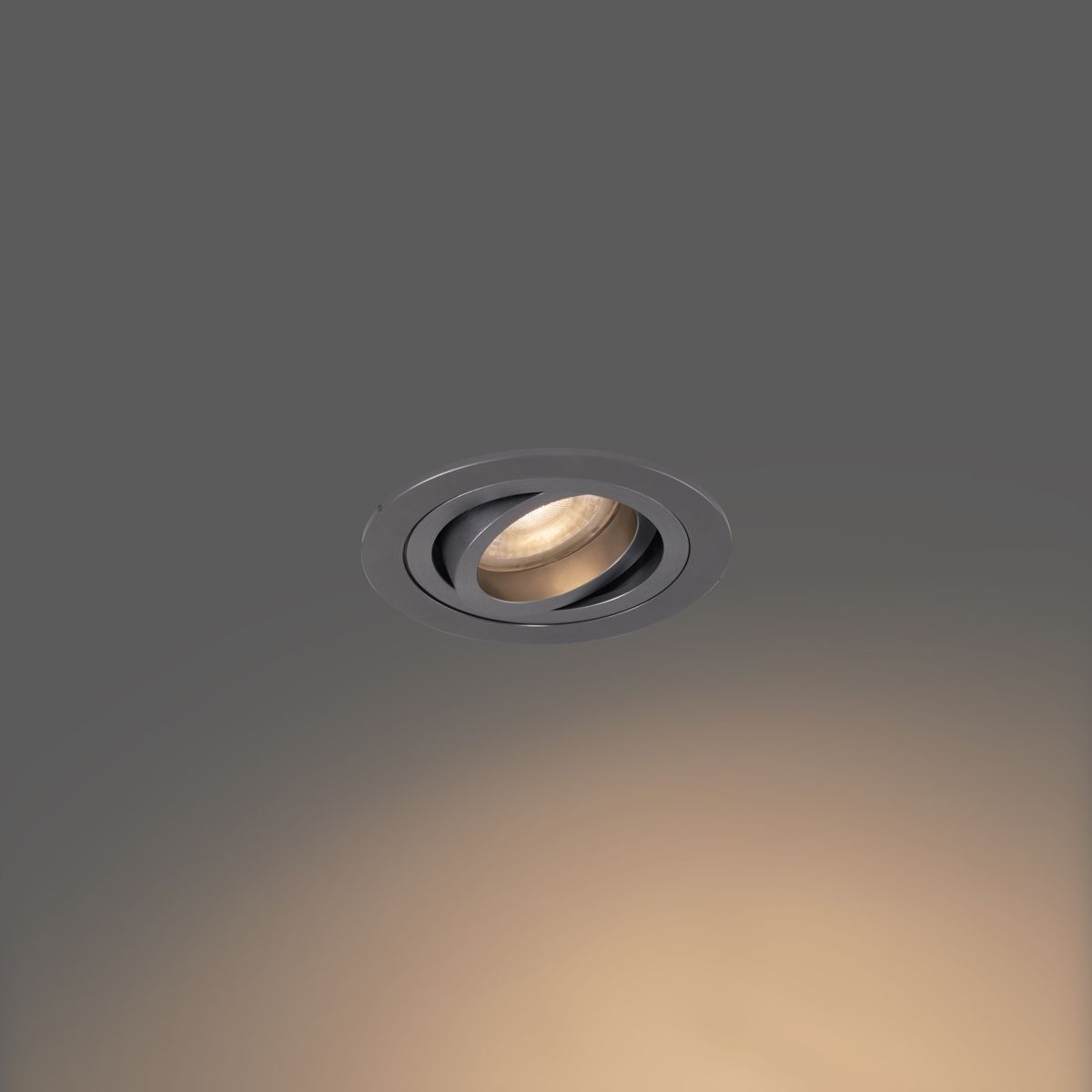 Set van 6 Moderne inbouwspot gunmetal GU10 50mm rond kantelbaar - Rondoo