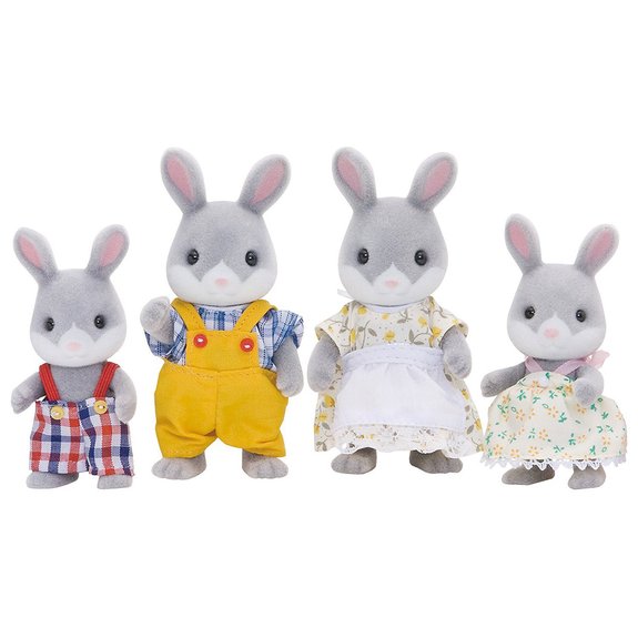 La famille Lapin gris Sylvanian Families 3134