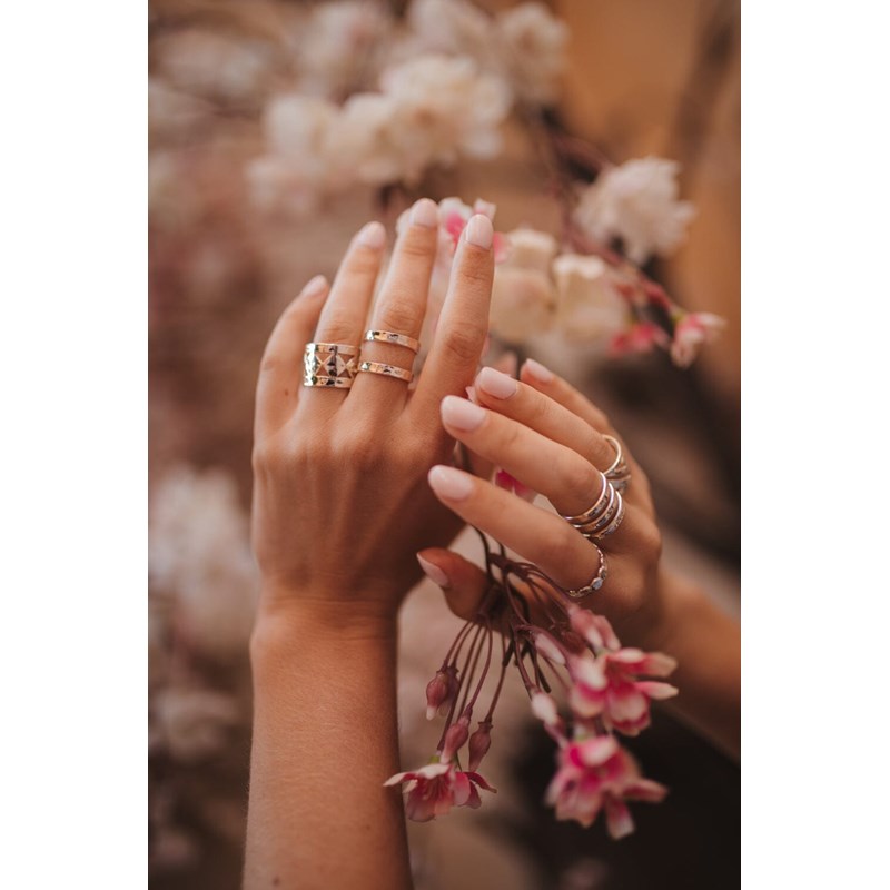 bague martelée argent - ENZO