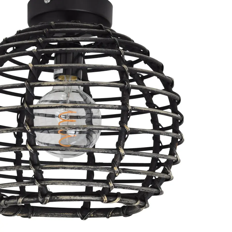 Urban Interiors - Plafondlamp - Bamboe Zwart - Ø30