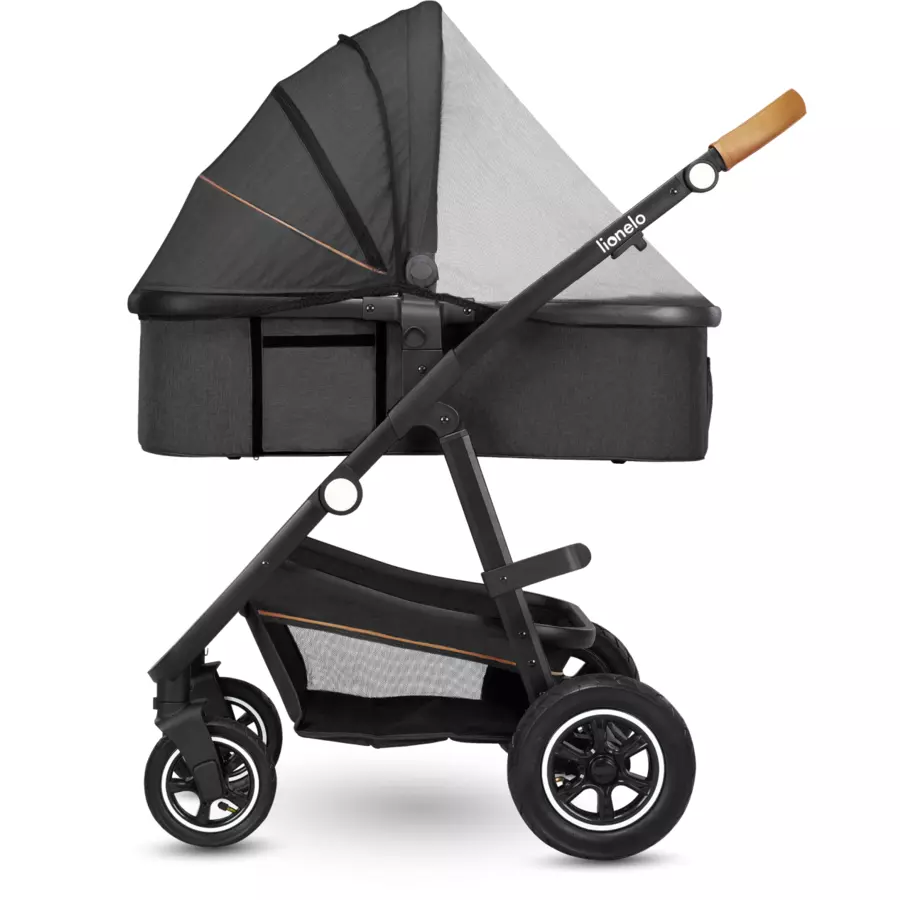lionelo Kombikinderwagen Amber 3 in 1 Grey Graphite
