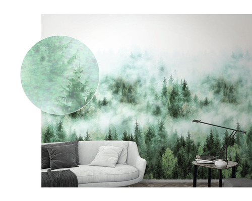 Vliesbehang 47267 Smart Art Easy Forest groen wit 3-delige set 159 x 270 cm