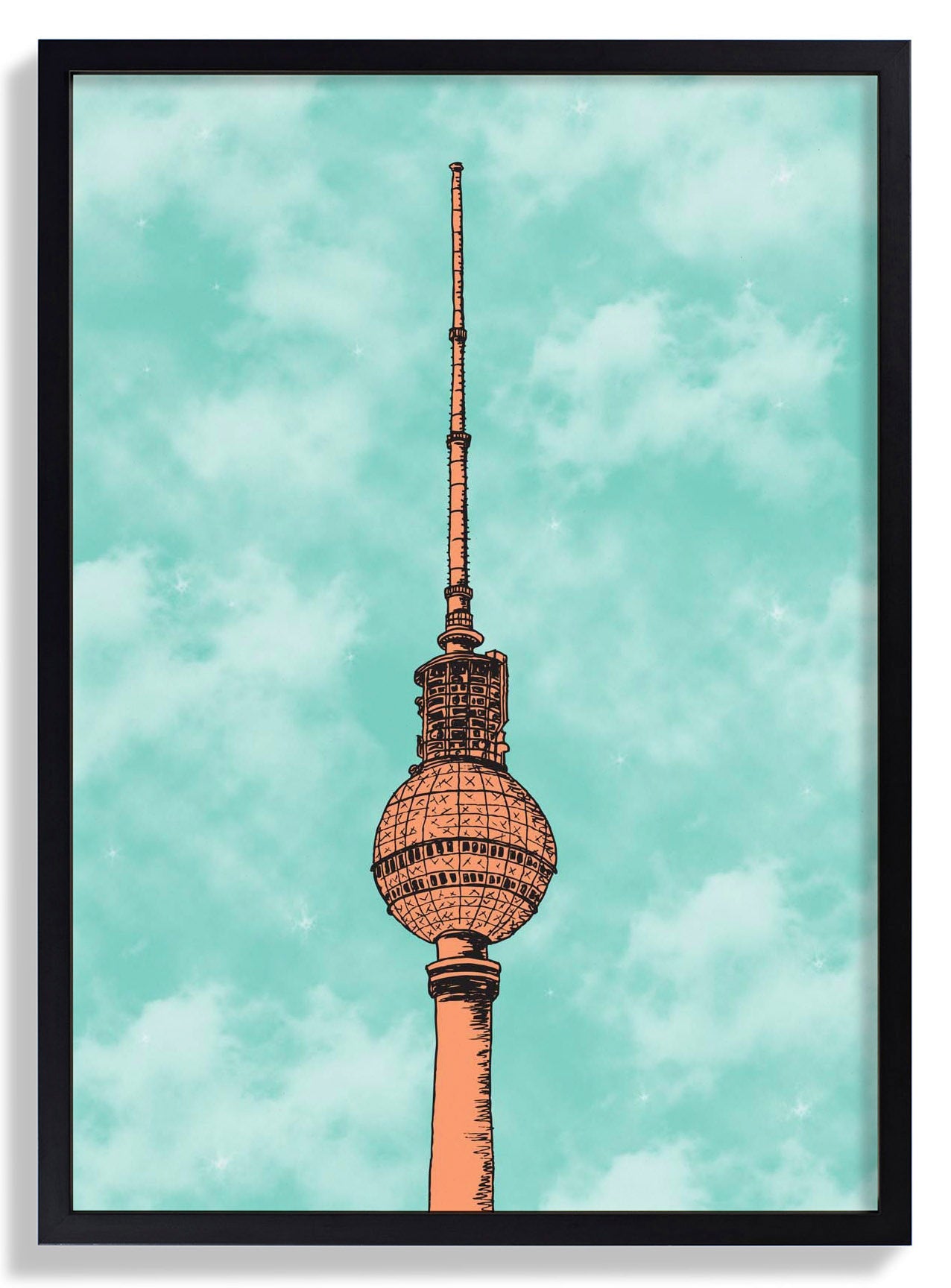 Berlin Blue Skies Fernsehturm von Kaitlyn Parker