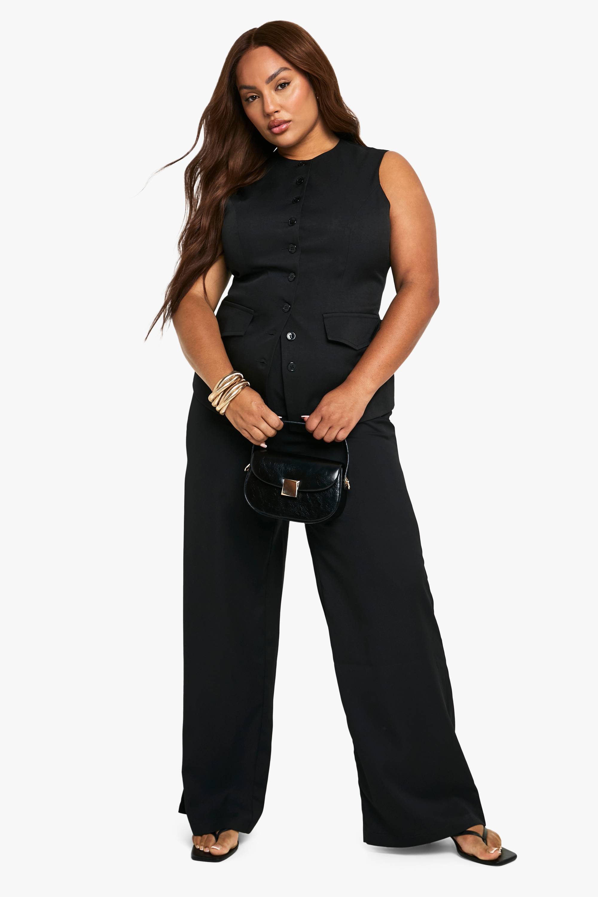 boohoo Plus gilet long allongé ajusté sur mesure