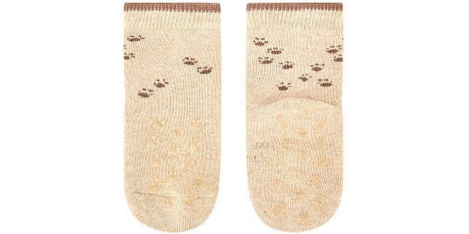 Sterntaler Antirutsch-Socken 2er Set Bär Sand Gr. 19/20 Krabbelsocken für Kinder