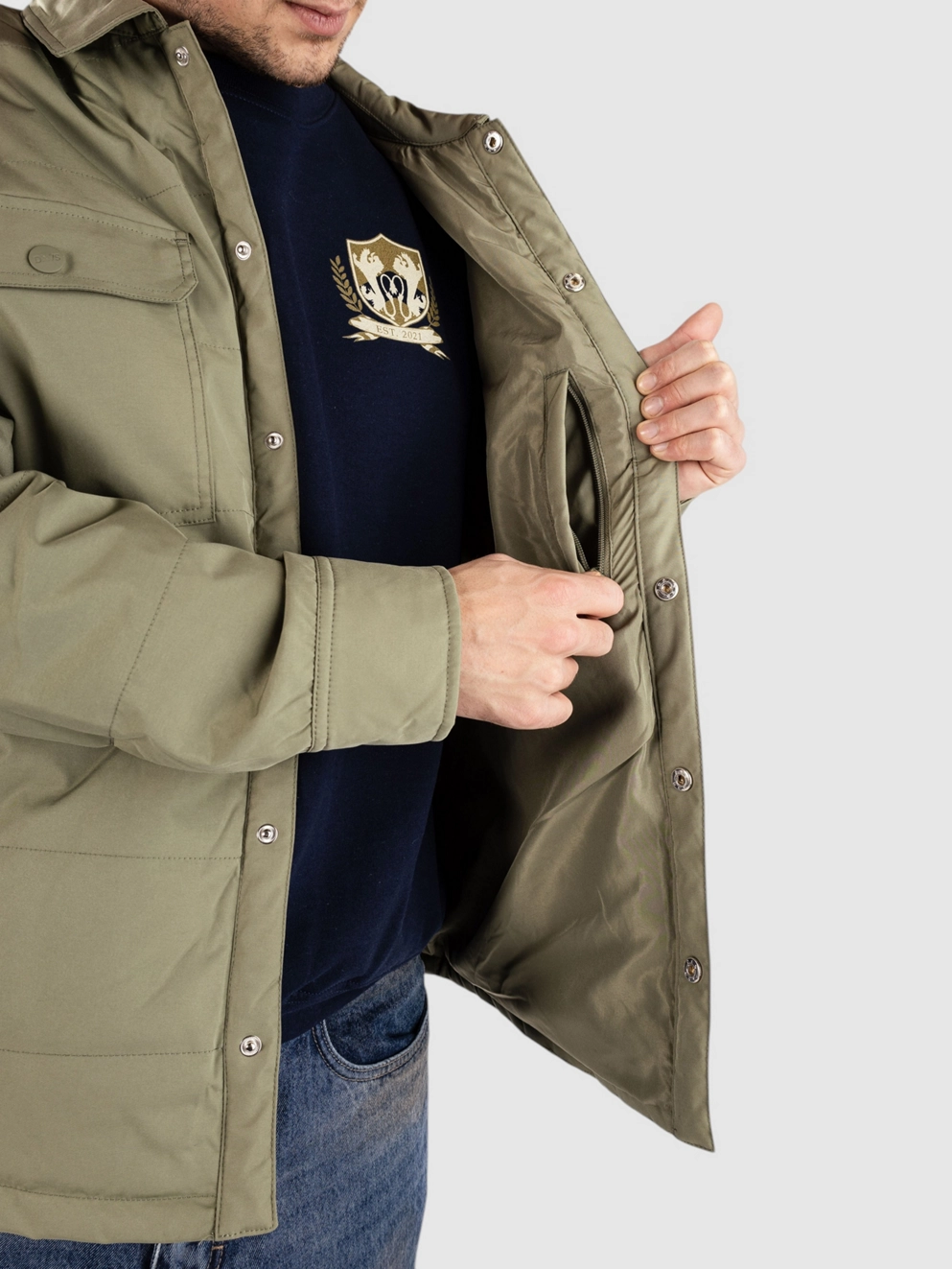 Dravus Daily Quilted Shirt Jacket green