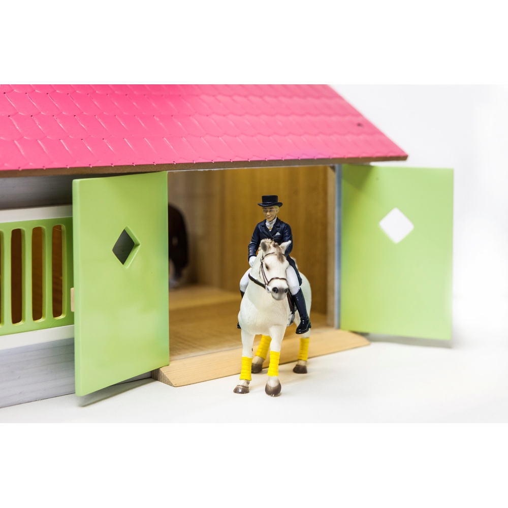 Pferdestall-Set aus Holz, Maßstab 1:24