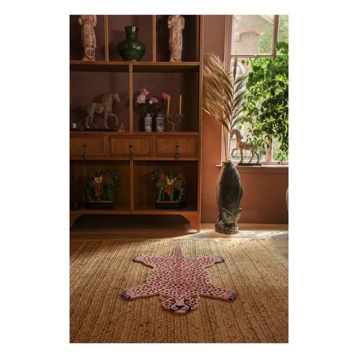 Doing Goods Tapis léopard en laine | Rose