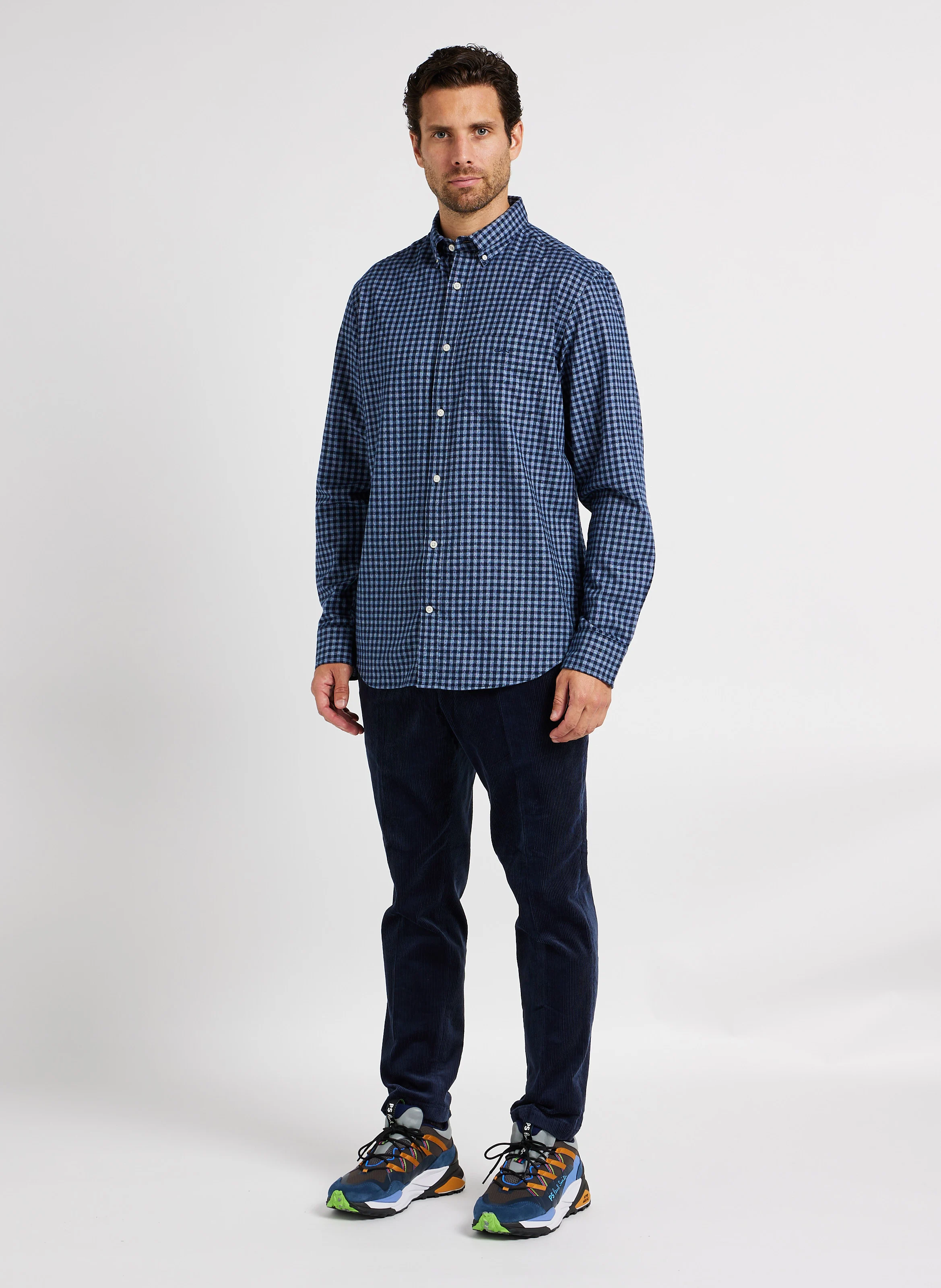 THE FINCH - Pantalon fuselé en coton mélangé | Bleu