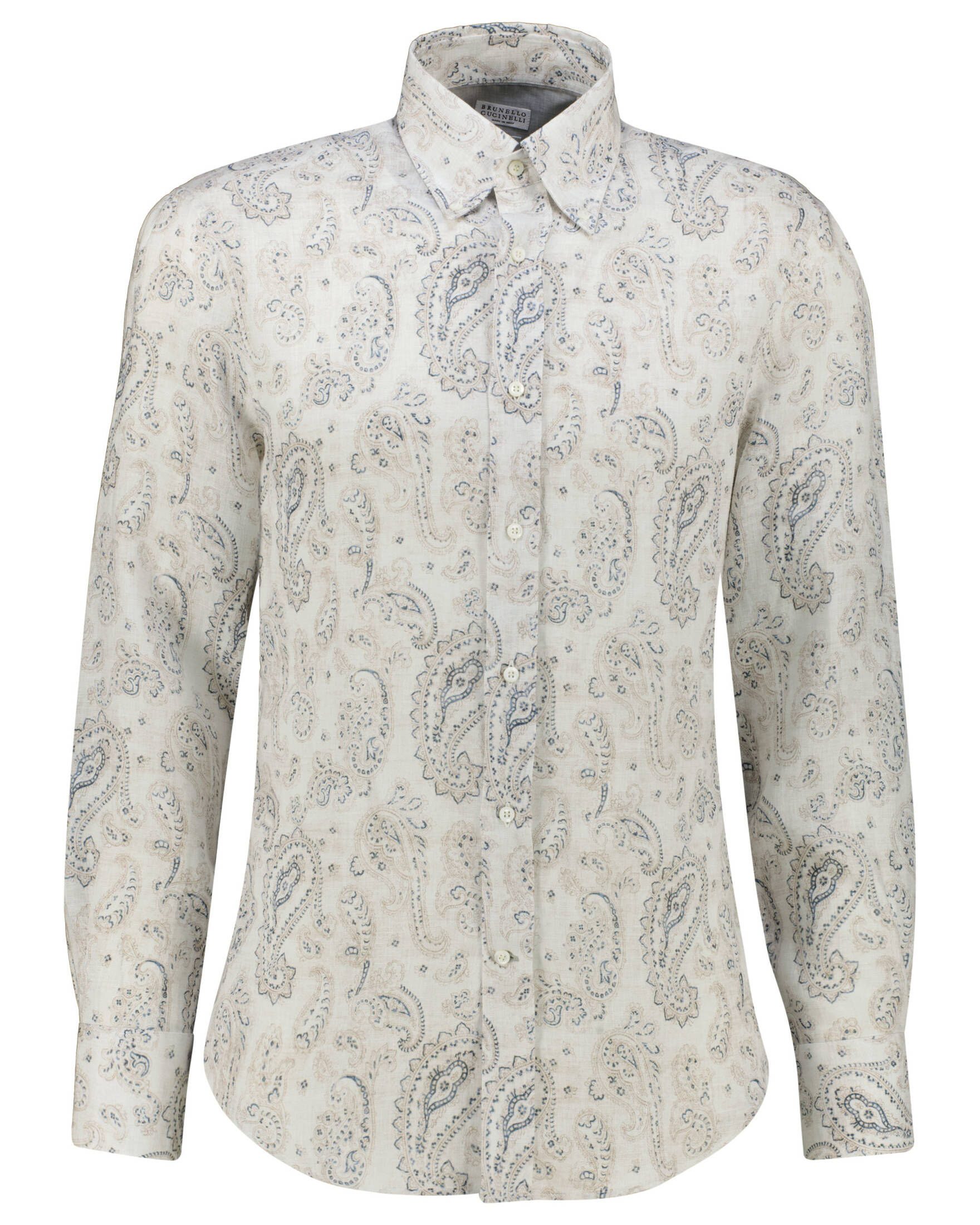 Brunello Cucinelli| Herren Leinenhemd Slim Fit Langarm