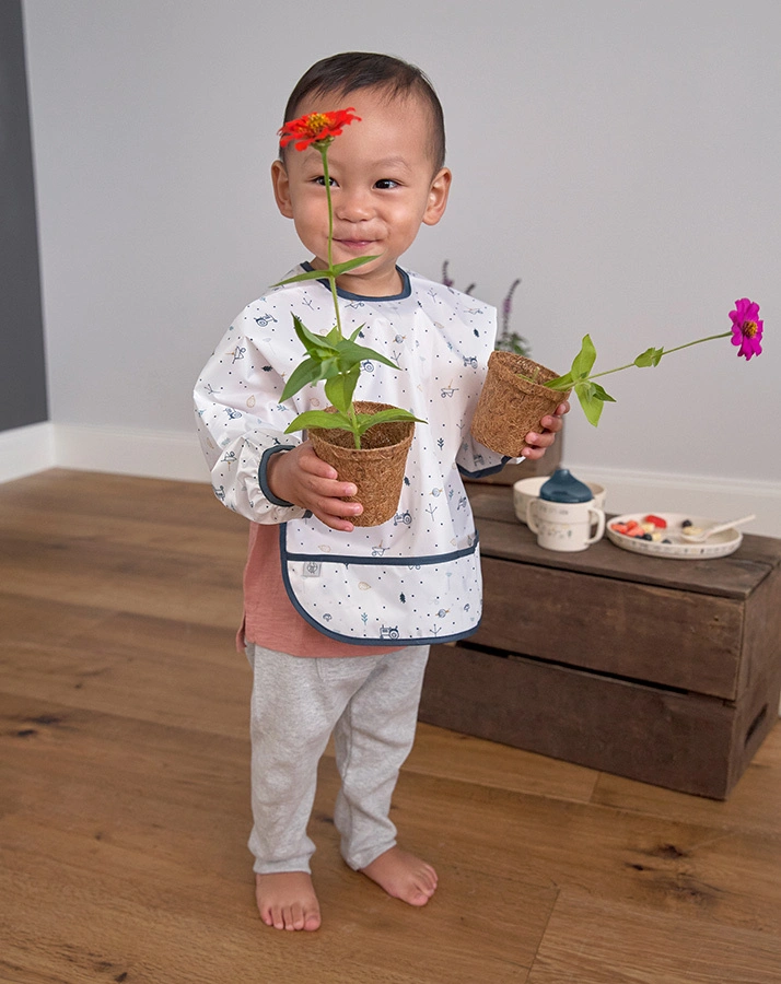 Ärmel-Lätzchen GARDEN EXPLORER – FARM 2er-Pack in weiß