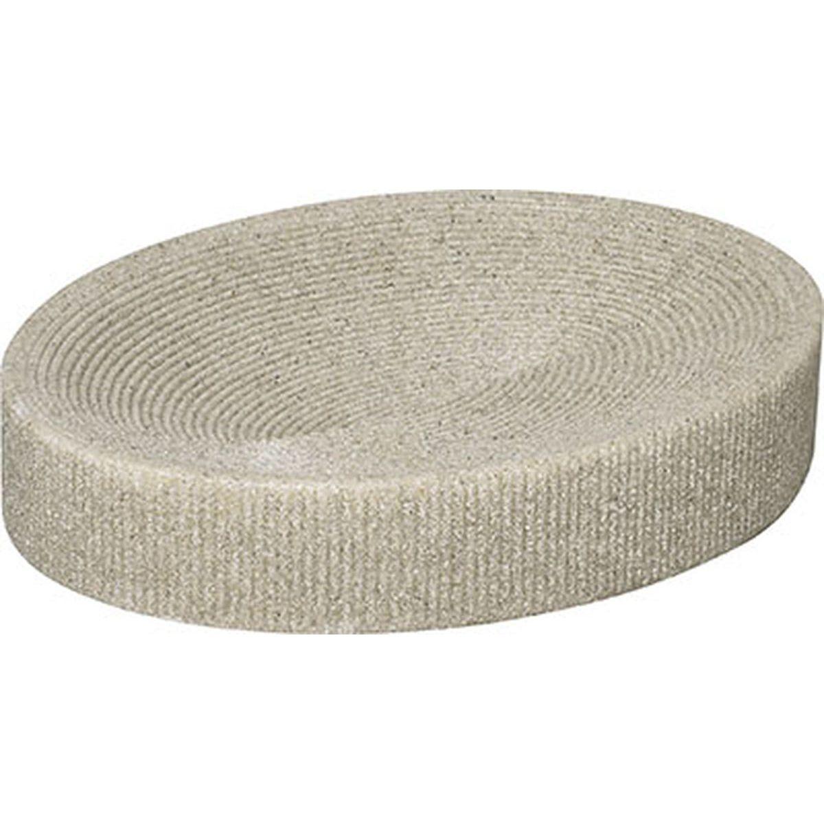 PORTE SAVON POLYRESINE OVAL STRIE NATUREL