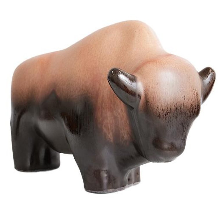 HKliving Ceramic Bull woondecoratie by Otto Keramik Bronze