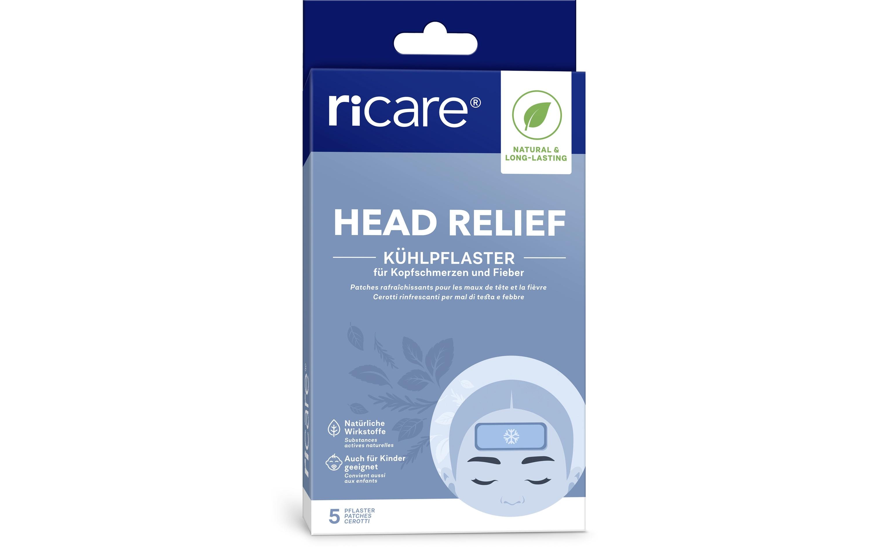 Head Relief Kühlpflaster 5 StückPflaster für Kopfschmerzen und Fieber