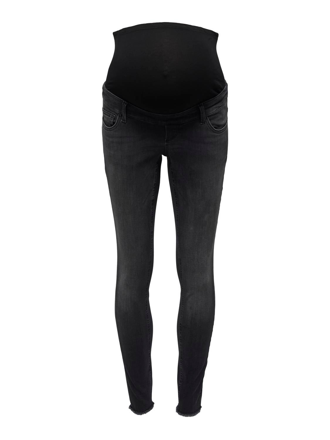 OLMBLUSH Mittlere Taille Skinny Fit Jeans Washed Black