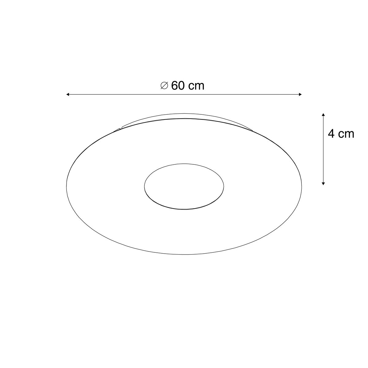 Moderne plafondlamp goud 60cm incl. LED 3-staps dimbaar - Morning
