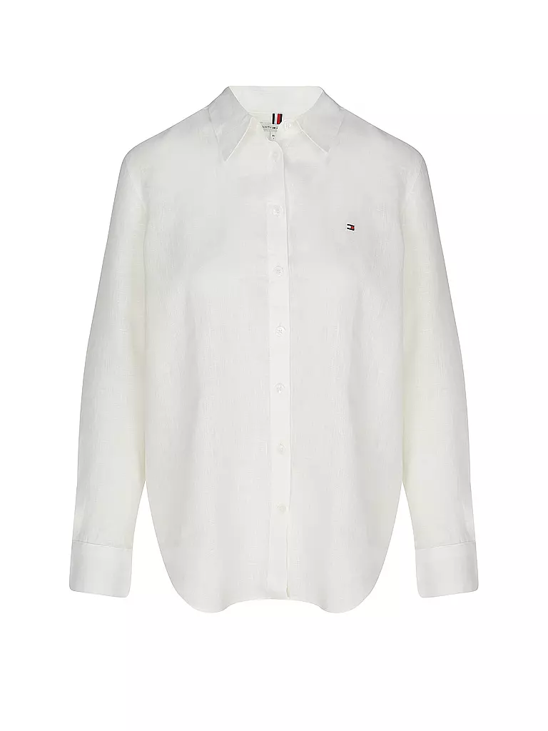 TOMMY HILFIGER Leinenbluse weiss