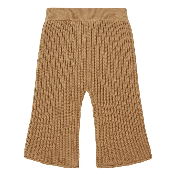 Illoura the Label Pantalon 3/4 Coton Bio Maille Côtelé | Marron