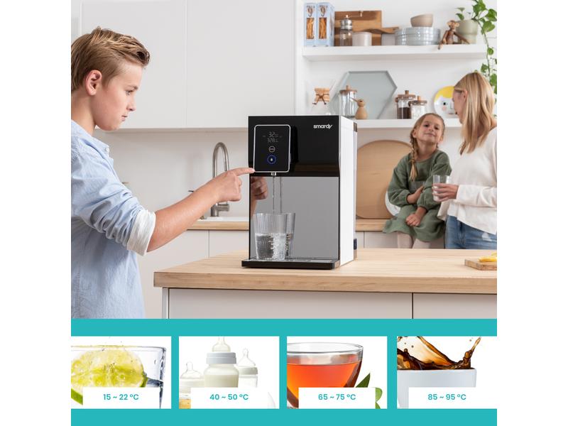 smardy blue Wasserbar miran Osmoseanlage Spendet kaltes, warmes, heisses Osmosewasser für perfekten Trinkgenuss