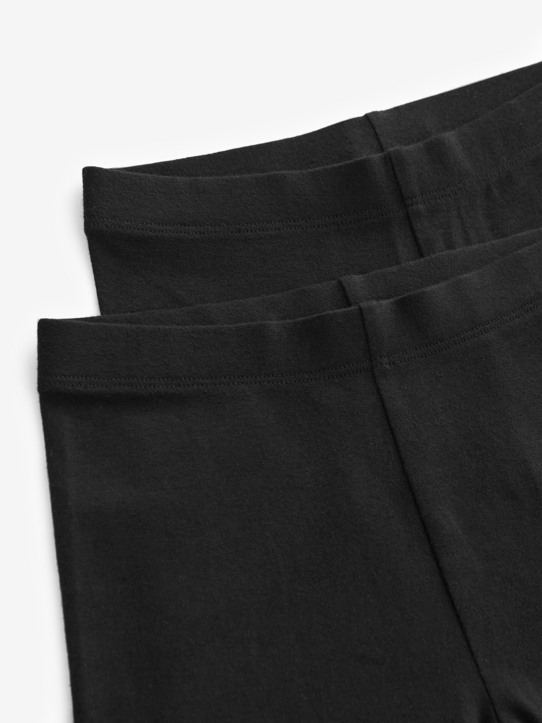 Zwart - Verpakking van 2 stretchy fietsshorts met hoog katoengehalte (3-16jr)