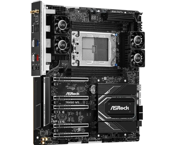 [OUTLET] - ASRock TRX50 WS - Bundkort - udvidet ATX - Socket sTR5 - AMD TRX50 Chipset - USB4, USB-C 3.2 Gen 2x2, USB 3.2 Gen 2, USB 3.2 Gen 1 - 10 Gigabit LAN, 2.5 Gigabit LAN, Bluetooth, Wi-Fi 6E - onboard grafik (CPU påkrævet) - HD Audio (8-kanale