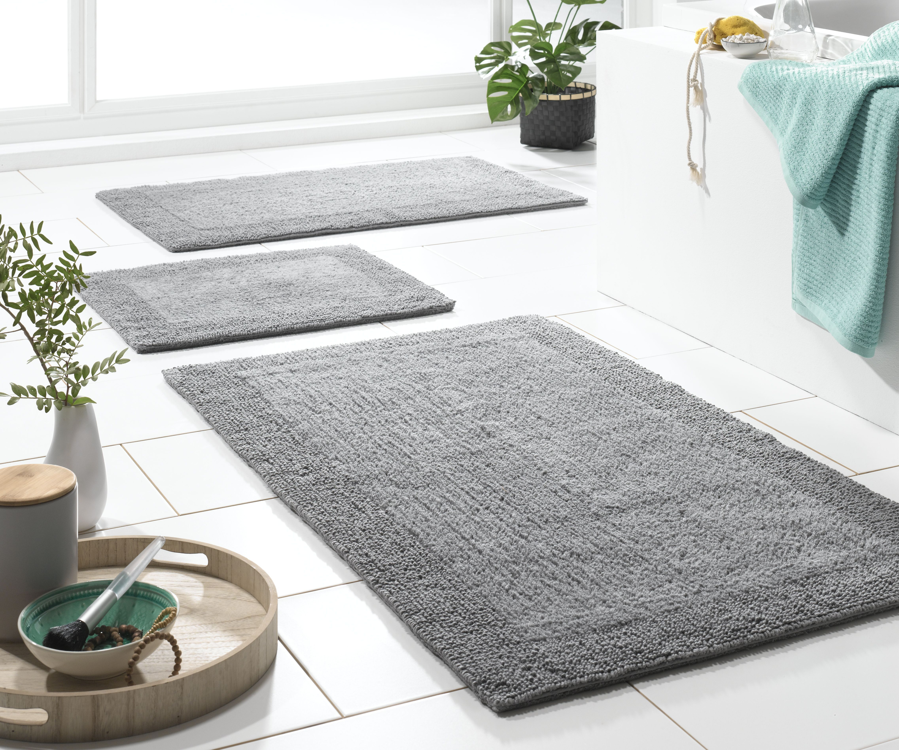 Badematte silber