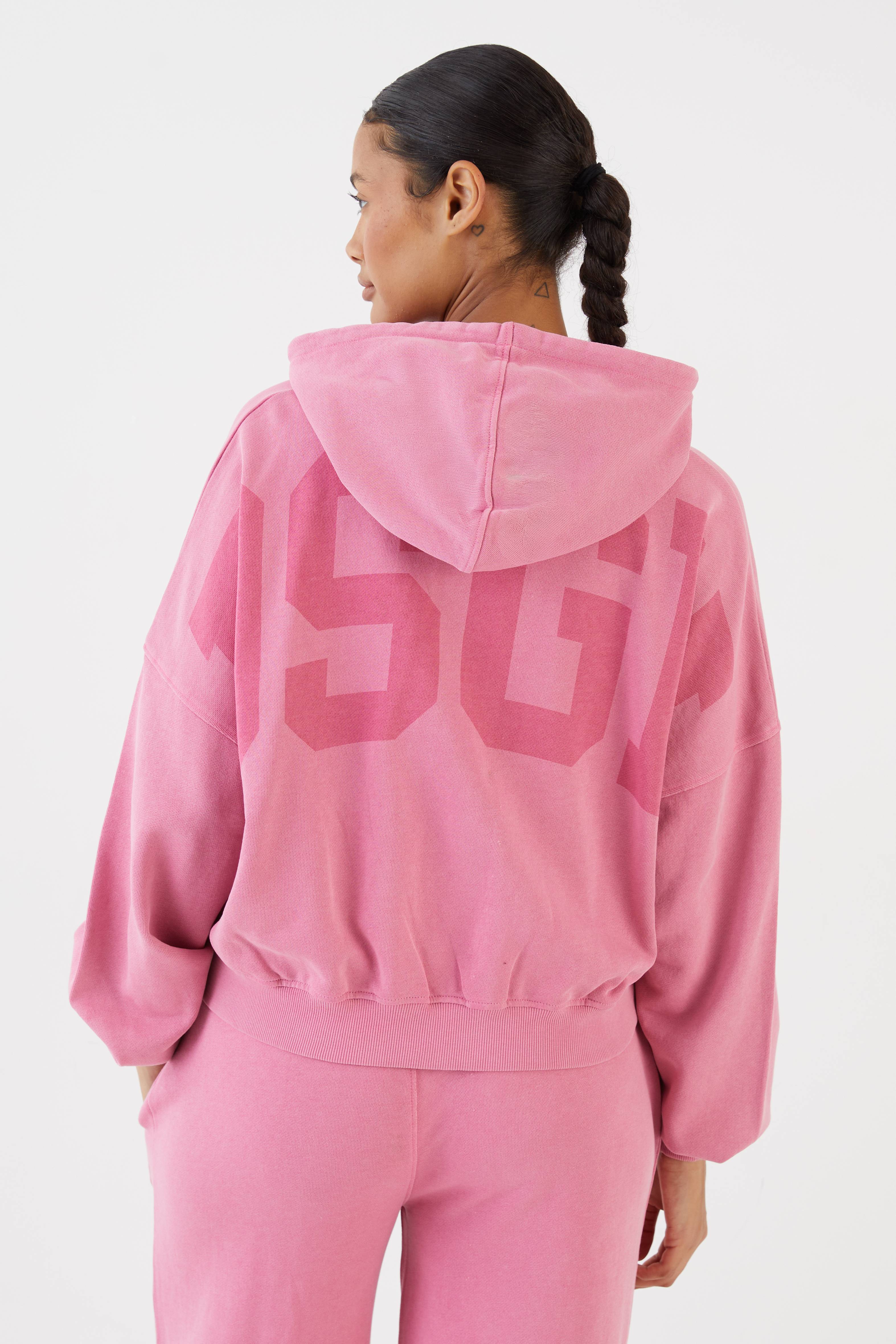 Sweat À Casynthétiqueche Court Boxy Zippé 100% Coton Overdyed Dsgn Studio