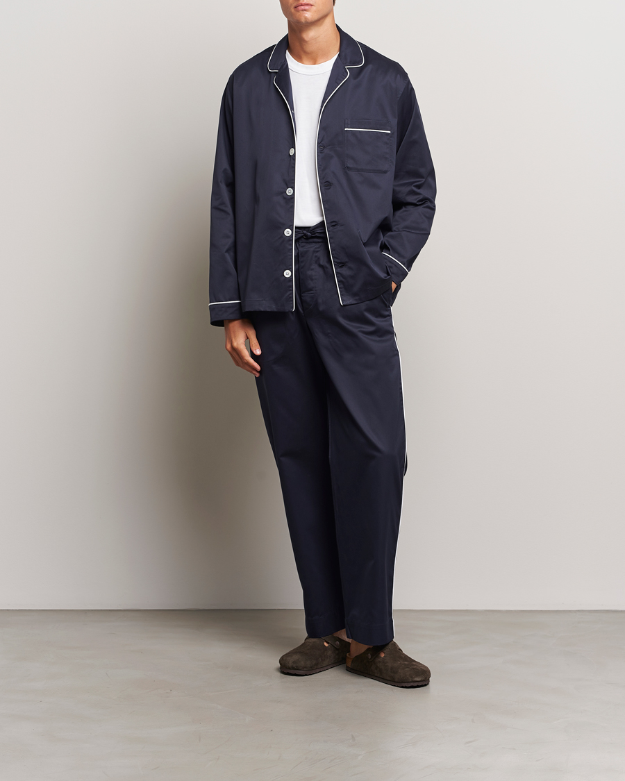 Tekla Sateen Pyjama Pants Chelsea Navy